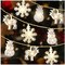 Metal Christmas String Lights Christmas Snowflake Snowman Deer Pattern Light, Warm White(1 Pack), 6 FT 10 LED Battery Operated Fairy Decor Hanging Lights for Christmas Xmas Tree Room Party